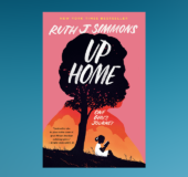 The cover for Up Home against a blue background