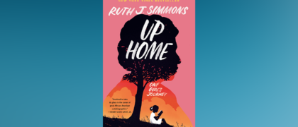 The cover for Up Home against a blue background