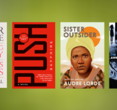 Header image with a green background and four books across it: Mother Tongue, Push, Sister Outsider, The Years