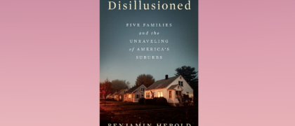 The book cover for Disillusioned against a pink background