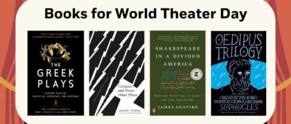 Books for World Theater Day Book covers: The Greek Plays 9780812983098 Caligula and Three Other Plays 978-0-593-31127-1 Shakespeare in a Divided America 978-0-525-52231-7 Oedipus Trilogy 978-0-593-31495-1