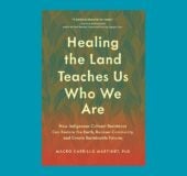 Healing the Land Teaches Us Who We Are book cover against a blue background